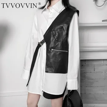 TVVOVVIN Women Vest Irregular Bandage Short Women Vests Coats Asymmetry Pu Leather Vintage All Match Black Sleeveless Coats B336 
TVVOVVIN Women Vest Irregular Bandage Short Women Vests Coats Asymmetry Pu Leather Vintage All Match Black Sleeveless Coats B336