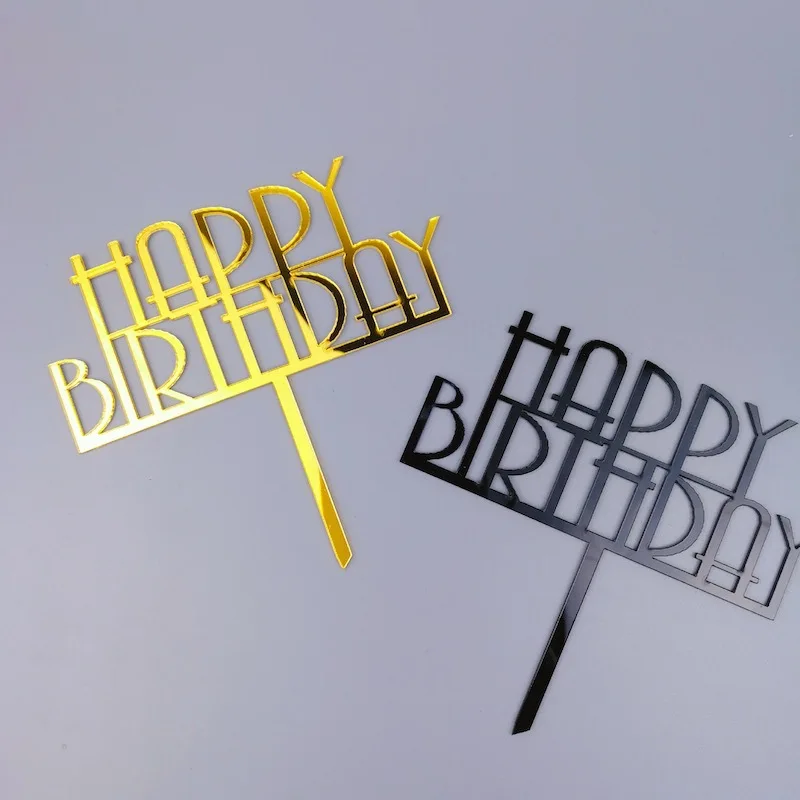 Acrylic Happy Birthday Cake Topper Gold Black Simple Birthday Cake Topper for Kids Birthday Party Cake Decorations Baby Shower
Acrylic Happy Birthday Cake Topper Gold Black Simple Birthday Cake Topper for Kids Birthday Party Cake Decorations Baby Shower
