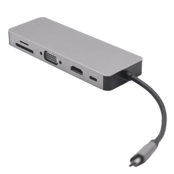 11 In1 HUB Type-C to HDMI/SD TF Multifunctional Docking Hub 4XUSB 3.0 Ports for PC Laptop
11 In1 HUB Type-C to HDMI/SD TF Multifunctional Docking Hub 4XUSB 3.0 Ports for PC Laptop
