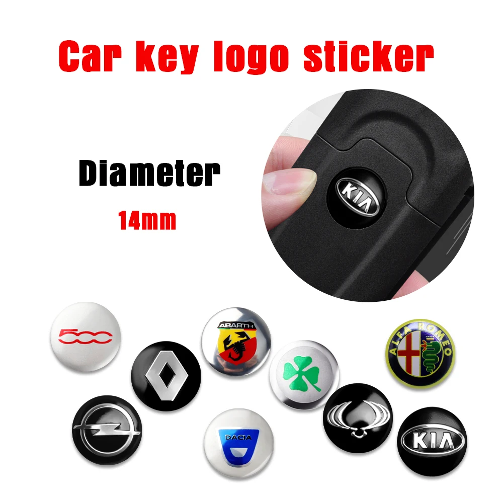 Фото Car Accessories Key Remote Control Decoration Logo Stickers For KIA Land Rover BMW Dodge GTI Fiat Toyota Ford Mazda Nissan Volvo |