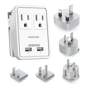 Poweradd Power Strip plug 1250W overload protection power board Multipurpose 2 USB Ports Outlets socket
Poweradd Power Strip plug 1250W overload protection power board Multipurpose 2 USB Ports Outlets socket
