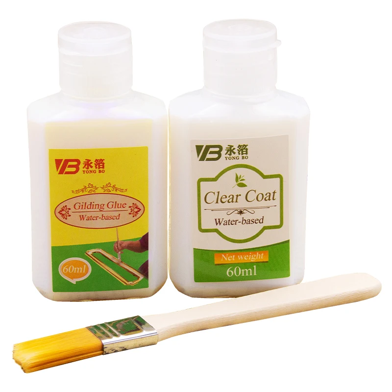60ml Water-based Glue&60ml Varnish&Brush for Gold Foil Sheets Arts Craft Paper Powder Home Decoration Gold Leaf Gilding Glue
60ml Water-based Glue&60ml Varnish&Brush for Gold Foil Sheets Arts Craft Paper Powder Home Decoration Gold Leaf Gilding Glue