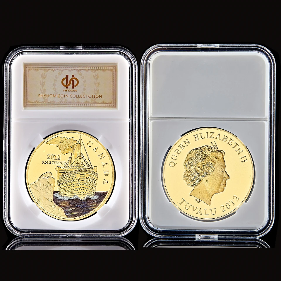 2012 Canada RMS Titanic Large Ship Rose Heart of the Ocean Gold Plated Coin Enamel Medal W/ Acrylic Capsule Display
2012 Canada RMS Titanic Large Ship Rose Heart of the Ocean Gold Plated Coin Enamel Medal W/ Acrylic Capsule Display