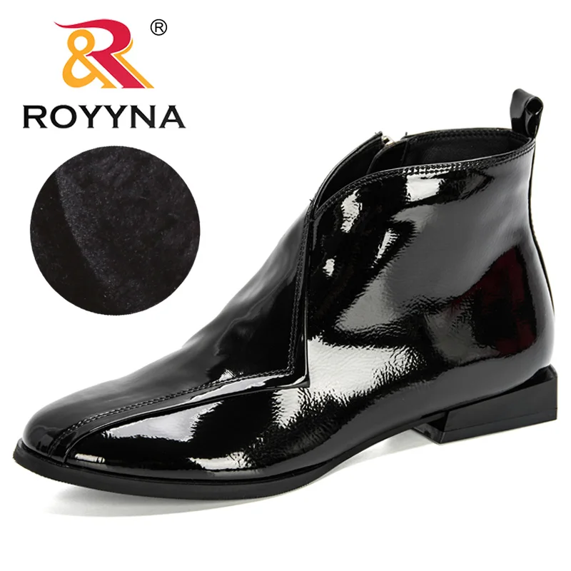ROYYNA New Designers Patent Leather Ankle Boots Women Winter Shoes Ladies Short Plush High Top Footwear Woman Botas Mujer
ROYYNA New Designers Patent Leather Ankle Boots Women Winter Shoes Ladies Short Plush High Top Footwear Woman Botas Mujer