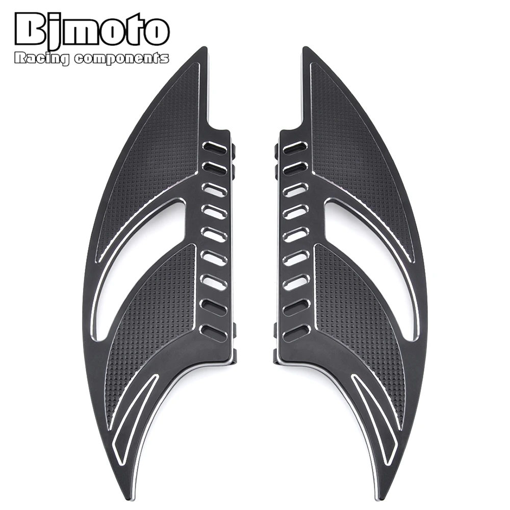 HTTMT FB002R Alumnium Front Driver Stretch Floorboard FootRest Compatible with Harley Touring 86-16 Pair