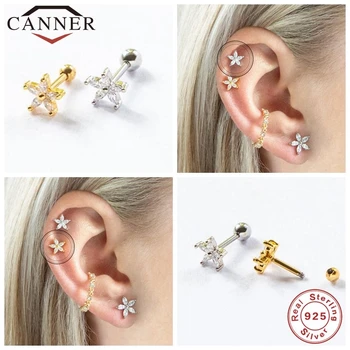 CANNER 1 pair 925 Sterling Silver rabbit ear flower Zircon Small Stud Earrings for Women Gold Color Ears Stud Piercing Earings
CANNER 1 pair 925 Sterling Silver rabbit ear flower Zircon Small Stud Earrings for Women Gold Color Ears Stud Piercing Earings