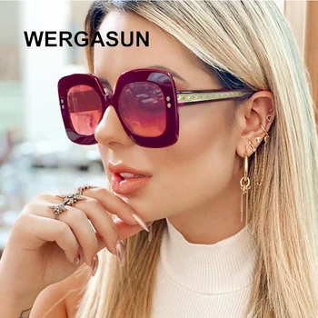 WERGASUN New Square Sunglasses Women Brand Designer Big Frame Gradient Vintage Sun Glasses Oculos De Sol Feminino UV400
WERGASUN New Square Sunglasses Women Brand Designer Big Frame Gradient Vintage Sun Glasses Oculos De Sol Feminino UV400