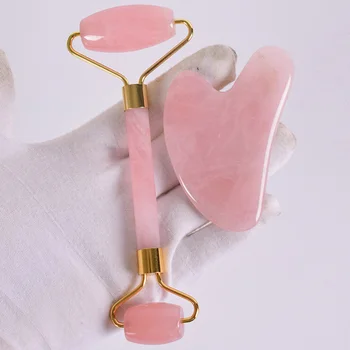 2 Pcs Rose Quartz Roller Natural Jade Facial Roller Massager Set for Face Anti Aging Anti Wrinkle( Rose Quartz + Heart-shaped Ja
2 Pcs Rose Quartz Roller Natural Jade Facial Roller Massager Set for Face Anti Aging Anti Wrinkle( Rose Quartz + Heart-shaped Ja