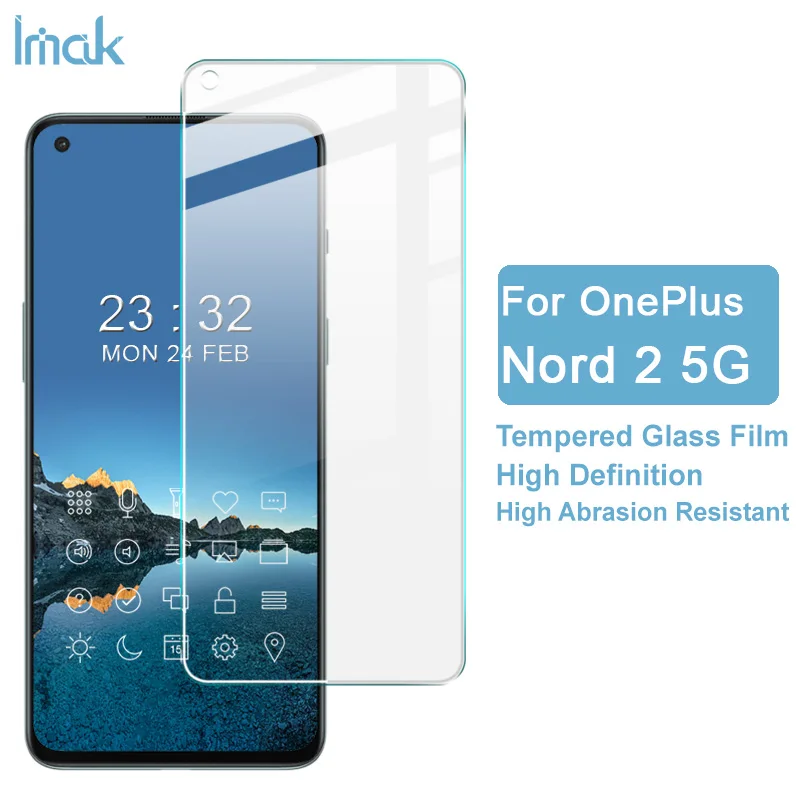 Для OnePlus Nord 2 5G H закалённое стекло IMAK прозрачная Взрывозащищенная защитная пленка