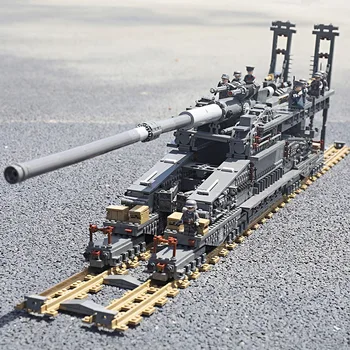 3846pcs Military Heavy Gustav/Dora German 80cm K (E Railway Gun Building Blocks WW2 army World War ii Tank Soldier Bricks Toys
3846pcs Military Heavy Gustav/Dora German 80cm K (E Railway Gun Building Blocks WW2 army World War ii Tank Soldier Bricks Toys