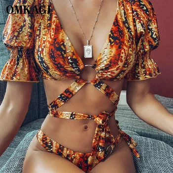 OMKAGI Swimwear Women Printing Bikini Micro High Cut Swimsuit Push Up Womens Bathing Suits Biquini Solid Bandage Bikini 2020
OMKAGI Swimwear Women Printing Bikini Micro High Cut Swimsuit Push Up Womens Bathing Suits Biquini Solid Bandage Bikini 2020