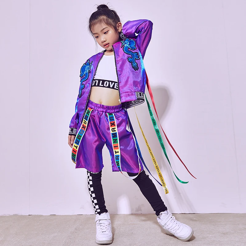 Children Jazz Dance Costumes Sequins Top Short Coat 3pcs Girls Boys Street Dance Show Clothes Kids Hip Hop Stage Dancing Suits
Children Jazz Dance Costumes Sequins Top Short Coat 3pcs Girls Boys Street Dance Show Clothes Kids Hip Hop Stage Dancing Suits