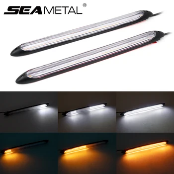 2pcs DRL Car Daytime Running Light Waterproof Auto Headlights Strip Xenon Light Sequential Flow Yellow Turn Signal White Lights 
2pcs DRL Car Daytime Running Light Waterproof Auto Headlights Strip Xenon Light Sequential Flow Yellow Turn Signal White Lights