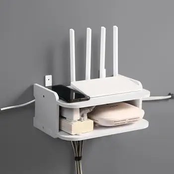 Creative Wall Mounted Wifi Router Shelf Holder Wifi Storage Box Organizer TV Set Top Box Storage Rack Holder Home Decoration 
Creative Wall Mounted Wifi Router Shelf Holder Wifi Storage Box Organizer TV Set Top Box Storage Rack Holder Home Decoration