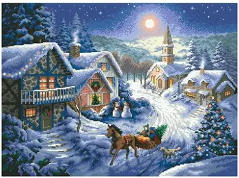 Higher quality cotton threads counted cross stitch kit Sleigh Ride Snow Snowy Night Winter Christmas Eve dim 8689 08689
Higher quality cotton threads counted cross stitch kit Sleigh Ride Snow Snowy Night Winter Christmas Eve dim 8689 08689