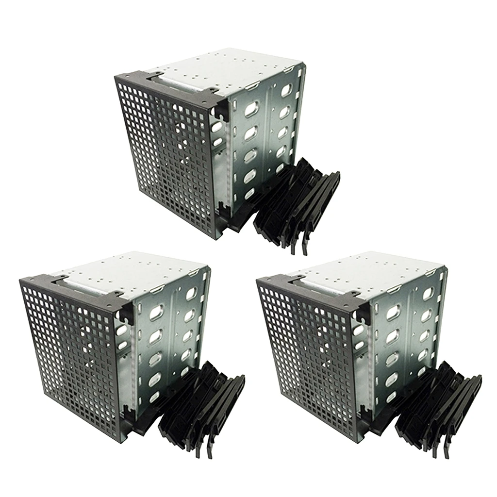 3 Pieces 5 Bay 3.5inch SATA Hard Drive Backplane Enclosure Cage with 120mm Front Fan Bay 3 Pieces 5 Bay 3.5inch SATA Hard Drive Backplane Enclosure Cage with 120mm Front Fan Bay