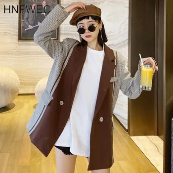 2020 New Spring Suit Collar Colorblock Lattice Blazer Women Korea Loose Temperament Splice Popular Suit Coat Tide V110
2020 New Spring Suit Collar Colorblock Lattice Blazer Women Korea Loose Temperament Splice Popular Suit Coat Tide V110