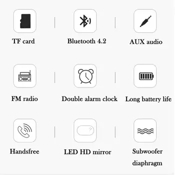 LED Alarm Clock Home Bedroom Digital Clock Wireless Bluetooth Speakers Support Dual Alarm Clock/AUX-in/ TF Card/ Flash Drive
LED Alarm Clock Home Bedroom Digital Clock Wireless Bluetooth Speakers Support Dual Alarm Clock/AUX-in/ TF Card/ Flash Drive