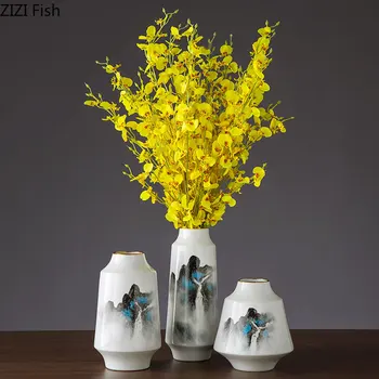 MODERN CERAMIC VASES COLORFUL LANDSCAPE INK PAINTED PORCELAIN VASE DESK DECORATION FLORAL ARRANGEMENT VINTAGE HOME DECOR
MODERN CERAMIC VASES COLORFUL LANDSCAPE INK PAINTED PORCELAIN VASE DESK DECORATION FLORAL ARRANGEMENT VINTAGE HOME DECOR