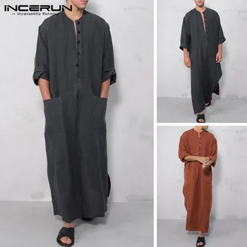 2020 Men Islamic Arabic Muslim Kaftan Long Sleeve Solid Pockets Jubba Thobe Vintage Saudi Arabia Mens Robes Abaya S-5XL INCERUN
2020 Men Islamic Arabic Muslim Kaftan Long Sleeve Solid Pockets Jubba Thobe Vintage Saudi Arabia Mens Robes Abaya S-5XL INCERUN