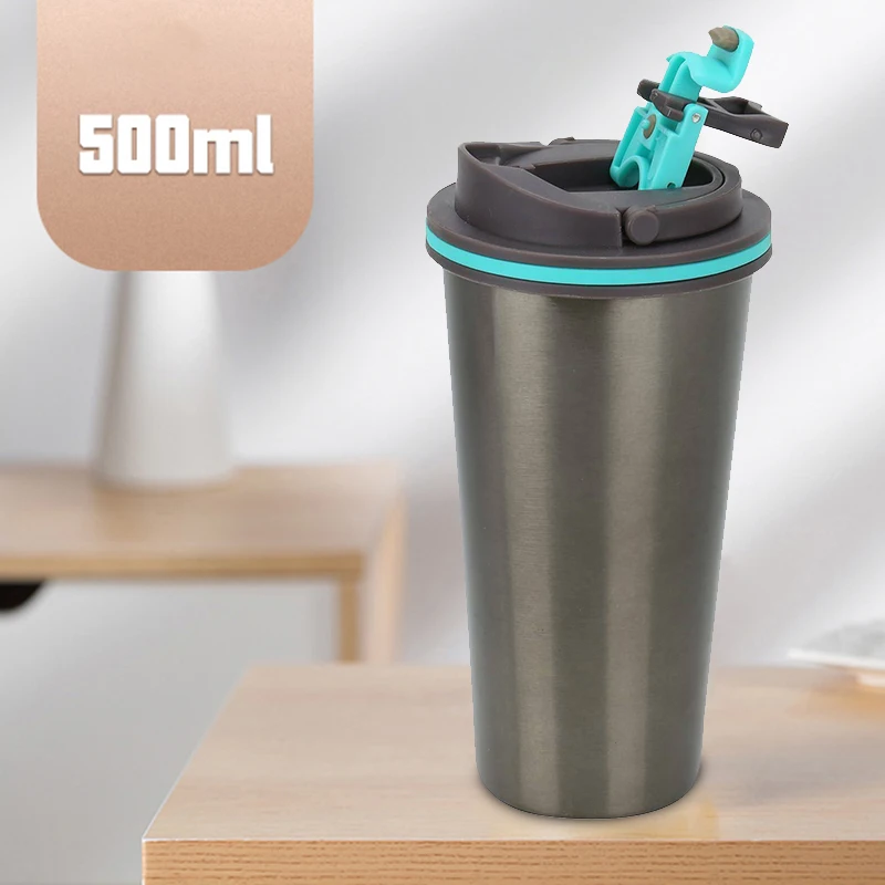 

New Leakproof Travel Thermal Coffee Mug Cup Insulated Stainless Steel Flask Vacuum
