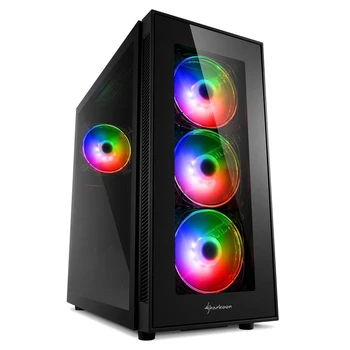 Sharkoon TG5 PRO RGB led Gaming case black (ATX, tempered glass, ARGB fan 3x120 mm + 1x120 mm, 2xUSB 2.0, 2xUSB 3.0, audio)
Sharkoon TG5 PRO RGB led Gaming case black (ATX, tempered glass, ARGB fan 3x120 mm + 1x120 mm, 2xUSB 2.0, 2xUSB 3.0, audio)