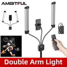 Led-Light Fill Long-Strips Live-Broadcast Photo-Studio AMBITFUL Double-Arms 40W Led-Light Fill Long-Strips Live-Broadcast Photo-Studio AMBITFUL Double-Arms 40W