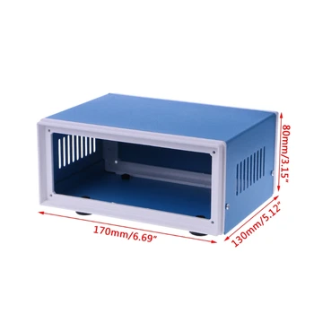Blue Metal Enclosure Project Case DIY Junction Box 6.7\" x 5.1\" x 3.1\" C90D 
Blue Metal Enclosure Project Case DIY Junction Box 6.7\" x 5.1\" x 3.1\" C90D