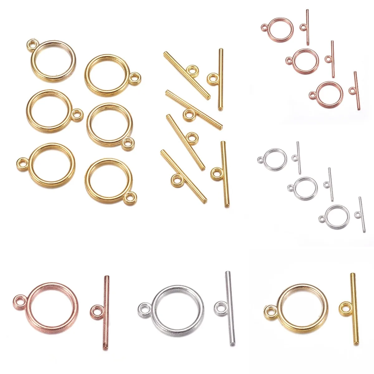 20 Sets Zinc Alloy OT Toggle Clasps Ring Connectors Hooks For Necklace Bracelet Components DIY Craft Jewelry Making Accessories
20 Sets Zinc Alloy OT Toggle Clasps Ring Connectors Hooks For Necklace Bracelet Components DIY Craft Jewelry Making Accessories