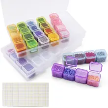 17.5x10.7x2.7CM Rectangle 28 Slots Jewelry Plastic Storage Box Rhinestone Beads Pill Earrings Storage Box Case Container
17.5x10.7x2.7CM Rectangle 28 Slots Jewelry Plastic Storage Box Rhinestone Beads Pill Earrings Storage Box Case Container