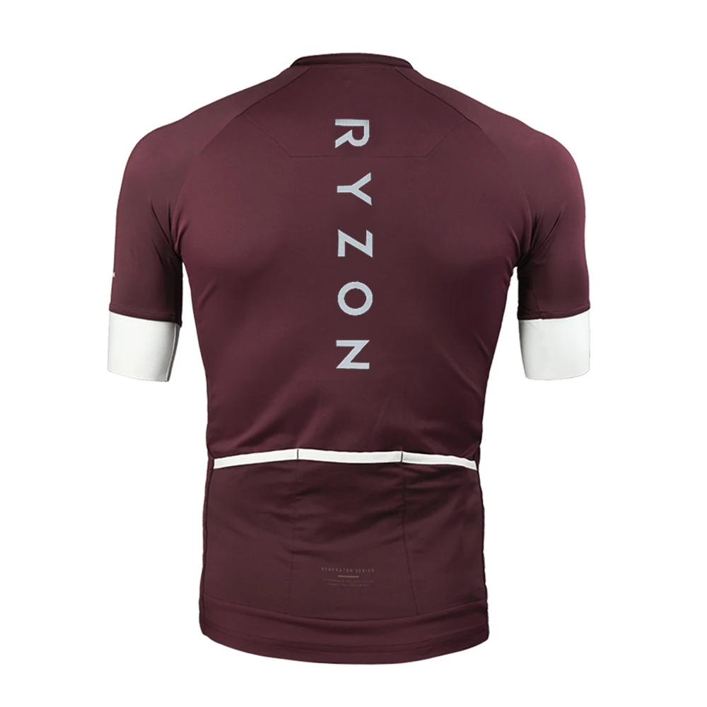 RYZON Pro Team Summer Jerseys Bike Shirt Mens Cycling Jersey Ciclismo Sportswear Maillot Ciclismo Breathable Silicone Non-slip