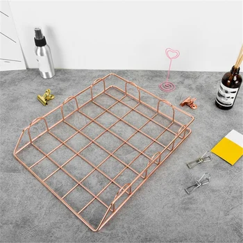 Metal Magazine Storage Basket Documents A4 Paper Office Desktop Finishing Basket Multi-Function Files Organizer-Rose Gold
Metal Magazine Storage Basket Documents A4 Paper Office Desktop Finishing Basket Multi-Function Files Organizer-Rose Gold