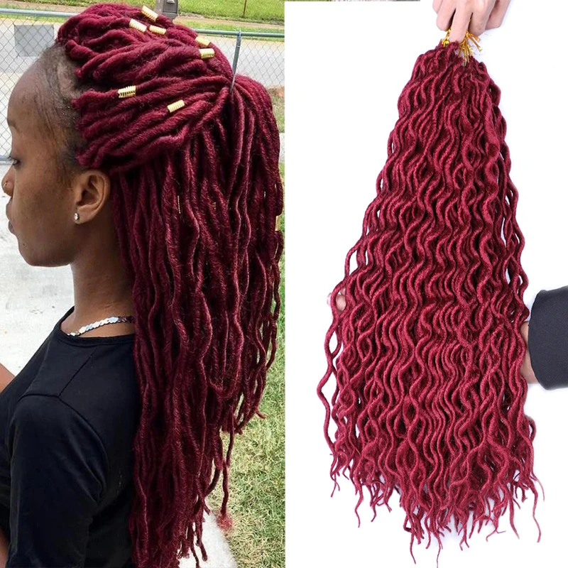 Goddess Faux Locs Curl Crochet Braids Hair 18 Inch Deep Wave Synthetic Crochet Braiding Hair Extensions Soft Faux Locs for Women
Goddess Faux Locs Curl Crochet Braids Hair 18 Inch Deep Wave Synthetic Crochet Braiding Hair Extensions Soft Faux Locs for Women
