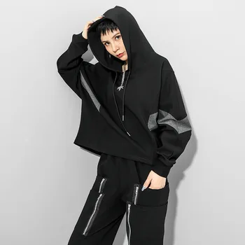 WOMENGAGA New Personality Stitching Sweatshirt Bat Sleeve Loose Large Size Women's Hooded Casual Autumn Winter Fashion B276
WOMENGAGA New Personality Stitching Sweatshirt Bat Sleeve Loose Large Size Women's Hooded Casual Autumn Winter Fashion B276