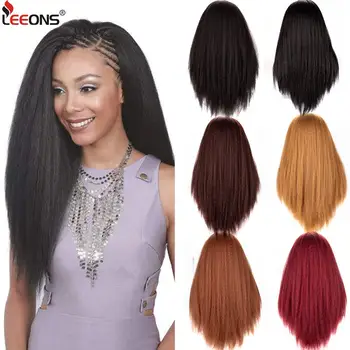 Leeons 7Color Straight Wigs 24Inch Kinky Straight Wig Synthetic Wigs For Black Women Brazilian Kinky Straight Synthetic Hair
Leeons 7Color Straight Wigs 24Inch Kinky Straight Wig Synthetic Wigs For Black Women Brazilian Kinky Straight Synthetic Hair
