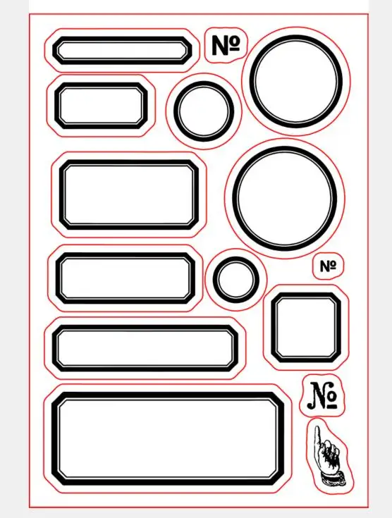 Note label Transparent Clear Stamps Or cutting die for DIY Scrapbooking/Card Making Fun Decoration Supplies A0348 | Дом и сад