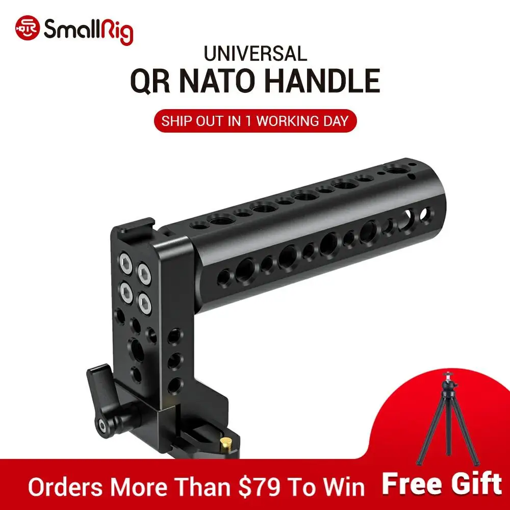 SmallRig NATO Handle Kit Top Handle with 70mm NATO Rail and a Cold Shoe on the Top - 2003
SmallRig NATO Handle Kit Top Handle with 70mm NATO Rail and a Cold Shoe on the Top - 2003