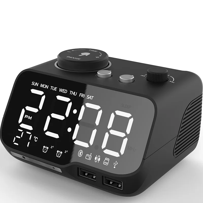M9 electronic alarm clock speaker multi-function bedside radio desktop charging bluetooth speaker
M9 electronic alarm clock speaker multi-function bedside radio desktop charging bluetooth speaker
