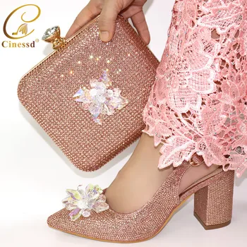 Latest Design Italian In Women High Quality African Wedding Shoes Nigerian Shoes with Matching Bag for Evening Wedding Party
Latest Design Italian In Women High Quality African Wedding Shoes Nigerian Shoes with Matching Bag for Evening Wedding Party