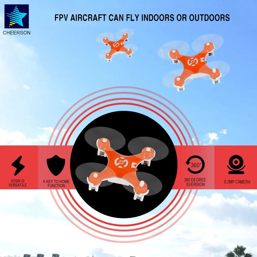 Mini RC Drone helicopter Radio Aircraft Headless Mode Drone Quadcopter Mini for Cheerson CX-10 6 Axis Remote Control Toy for Kid
Mini RC Drone helicopter Radio Aircraft Headless Mode Drone Quadcopter Mini for Cheerson CX-10 6 Axis Remote Control Toy for Kid