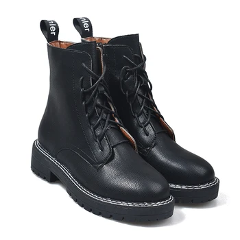 Women winter Lace-Up Shoes Black high top Fashion Ankle Boots Winter Ankle Boots Pu Leather Women Boots Work Shoes *718
Women winter Lace-Up Shoes Black high top Fashion Ankle Boots Winter Ankle Boots Pu Leather Women Boots Work Shoes *718