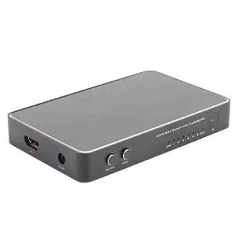 Durable HDMI Switch Hub Wear-resistant HDMI Switch Splitter 6X1 SPDIF 3.5mm Audio Extractor Converter w/Remote Control
Durable HDMI Switch Hub Wear-resistant HDMI Switch Splitter 6X1 SPDIF 3.5mm Audio Extractor Converter w/Remote Control