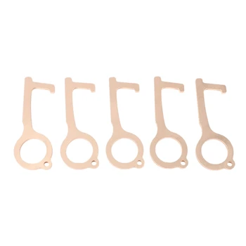 5 Pcs Brass Non-Contact Door Opener Closer and Stylus Keychain for Elevator Push Button Joystick Door Keychain
5 Pcs Brass Non-Contact Door Opener Closer and Stylus Keychain for Elevator Push Button Joystick Door Keychain