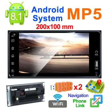 7" Universal Car Radio MP5 GPS Player Docking Station GPS Wireless Bluetooth Navigation Audio Player for Toyota for Android 8.1
7" Universal Car Radio MP5 GPS Player Docking Station GPS Wireless Bluetooth Navigation Audio Player for Toyota for Android 8.1