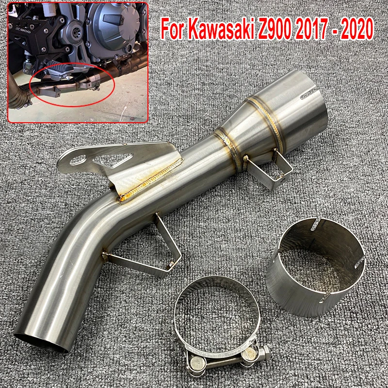 Фото 2020 слипоны для Kawasaki Z900 2017 18 19 модифицированный глушитель выхлопной трубы среднее