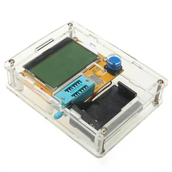 1pc LCR-T4 Mega328 Transistor Tester Kit LCD Display ESR Meter Diode Triode Capacitance Testing Tools with Shell 105*87*28.6mm
1pc LCR-T4 Mega328 Transistor Tester Kit LCD Display ESR Meter Diode Triode Capacitance Testing Tools with Shell 105*87*28.6mm