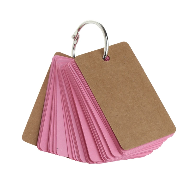 High Quality Kraft Paper Binder Ring Easy Flip Flash Cards Study Memo Pads DIY Stationery
High Quality Kraft Paper Binder Ring Easy Flip Flash Cards Study Memo Pads DIY Stationery