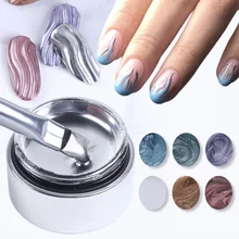6ml de prata gel unha polonês espelho metal efeito pintura desenho gel primer verniz para manicure design cromo laca LA776-2(China)