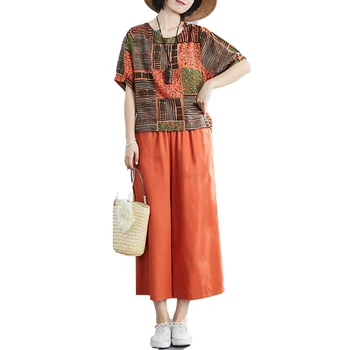 Cotton Line Pant Suit Summer Cloth Women Plus Size Elegant Print Top And Pant Two Piece Set Fashion Sport Matching Set outfit
Cotton Line Pant Suit Summer Cloth Women Plus Size Elegant Print Top And Pant Two Piece Set Fashion Sport Matching Set outfit