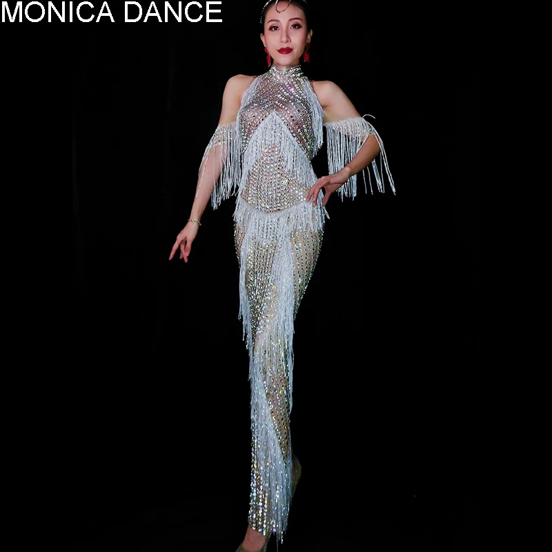 Sexy Fringes Rhinestones Dress Evening Wedding Birthday Prom Birthday Celebrate Dance Dress Bar Evening Women Tassels Dress
Sexy Fringes Rhinestones Dress Evening Wedding Birthday Prom Birthday Celebrate Dance Dress Bar Evening Women Tassels Dress